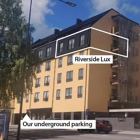 Riverside Lux With 2 Bedrooms, Car Park Garage And Sauna Apartment *